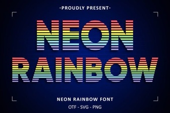 Neon Rainbow Fonts: Design Projects & Creative Ideas