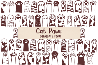 A Font for Projects Inspired by Cat Paw Prints