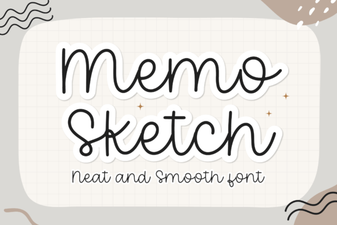 Memo Sketch Font for Creative Design Projects