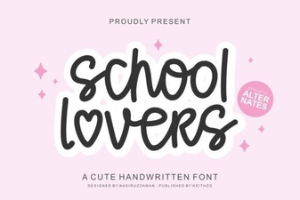 School Lovers Font: Creative Design Projects